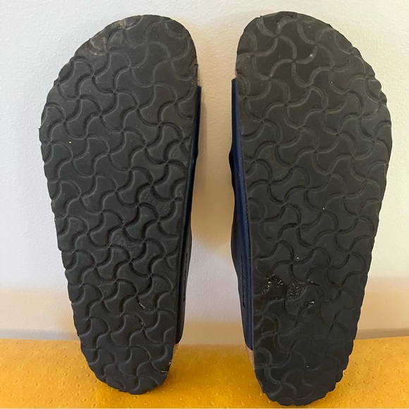 Birkenstock Arizona Size EU 41 US L10 M8 Blue Slide Sandals Soft Footbed - Picture 13 of 14